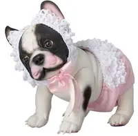 Jucarie Asi - Catelusa Lili, buldog francez, cu pantaloni din dantela si palarie, 32 cm