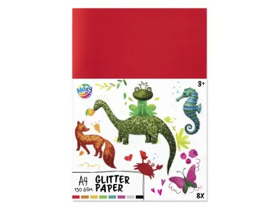 Set de 8 coli de carton colorat A4, 150 gsm