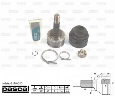 Cap planetara spre roata (27z 22z 56mm; ABS:44) NISSAN PRIMERA 1.6 intre 2006-2010