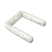 Aparatoare pentru patut, MimiNu, Tip rulou, Cu husa detasabila, Lungime 180 cm, Din bumbac certificat Oeko Tex Standard 100, Leaves