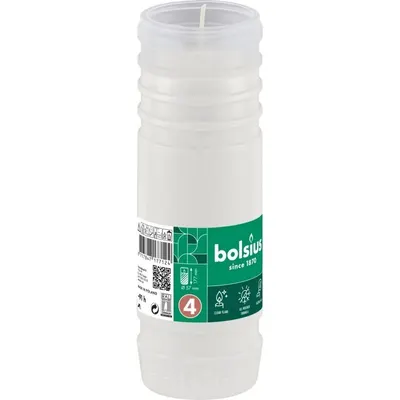 Candela Rezerva Nr. 4P DNI, Bolsius, Diametru 5.7 cm, Alba, 91 Ore