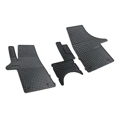 Set covorase auto din cauciuc Volkswagen T5 2003- 2 3Loc si T6 2015-, presuri FROGUM, negre, 3 buc.
