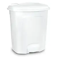 Coș de gunoi alb cu pedală din plastic 30 l – Orion