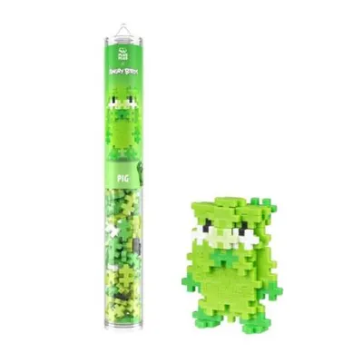 Set constructie Plus-Plus, tub 110 piese, Angry Birds PINK