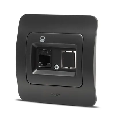 Jazz priza UTP 1XRJ45, negru mat, Elbi