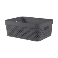 Cutie de depozitare gri închis din plastic 36x27x14 cm Pure – Curver