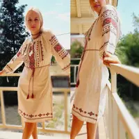 Rochie Traditionala cu broderie Iris