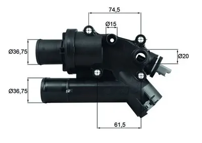 Termostat Lichid Racire (83 C, in Carcasa) Potrivit Citroen C5 Ii, C5 Iii, C6, C8, C-Crosser, C-Crosser Enterprise; Fiat Ulysse; Ford Galaxy Ii, Galaxy Mk Ii, Mondeo Iv, S-Max 2.0 2.2d 03.06