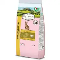 Hrana uscata pentru pisici Chat Chat Kitten cu pui 14 kg
