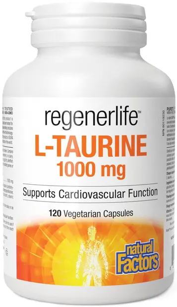 RegenerLife L-Taurine, 1000 mg, 120 capsule, Natural Factors