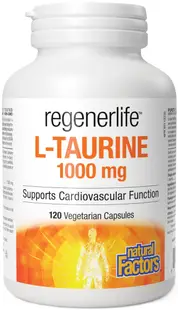 RegenerLife L-Taurine, 1000 mg, 120 capsule, Natural Factors