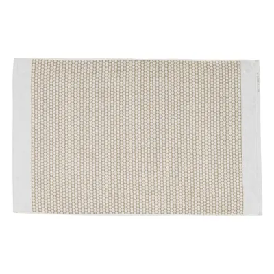 Covoraș de baie alb/bej din material textil 50x80 cm Grid – Mette Ditmer Denmark