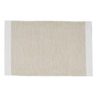 Covoraș de baie alb/bej din material textil 50x80 cm Grid – Mette Ditmer Denmark