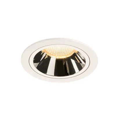 Spot incastrat, NUMINOS L Ceiling lights, white Indoor LED recessed ceiling light white/chrome 3000K 40°