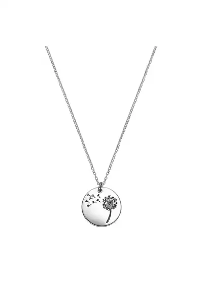 Colier Argint 925 placat cu rodiu cu pandantiv - Papadie - Dandelion