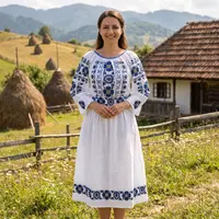 Rochie Traditionala Lorelei cu cordon 2