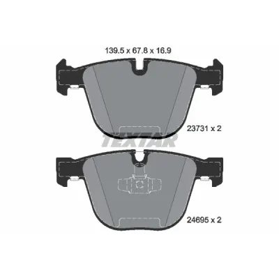 Set placute frana, frana disc TEXTAR 2373101