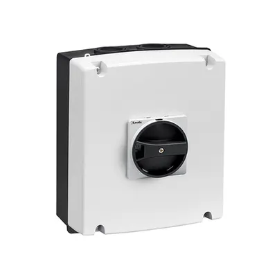 Cutie metalica goala IEC/EN TYPE IP65, FOR SeparatorS. WITH ROTATING BLACK HANDLE, FOR GA063 SA, GA063 A-GA100 A