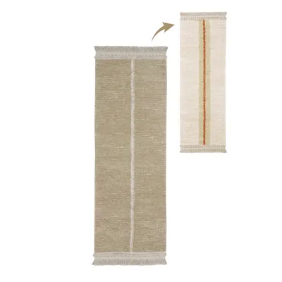 Covor tip traversă bej din bumbac 80x230 cm Duetto Sage – Lorena Canals
