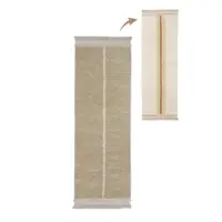 Covor tip traversă bej din bumbac 80x230 cm Duetto Sage – Lorena Canals