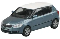 Model de colecție Abrex Modern: Mașini - Skoda Fabia II - Satin Gray Met. with White Roof
