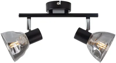 Șină spoturi Omnia - Moon, E 14, 2 x 40 W, 220 V, fumuriu