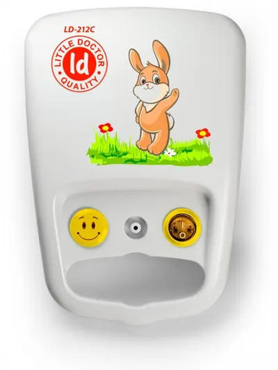 Aparat de aerosoli cu compresor Little Doctor LD-212C, 3 Dispensere pentru reglarea dimensiunilor particulelor, 2 Masti galben