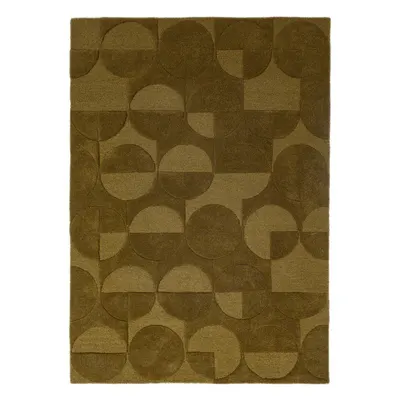 Covor verde închis țesut manual din lână 200x290 cm Gigi – Flair Rugs