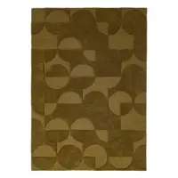 Covor verde închis țesut manual din lână 200x290 cm Gigi – Flair Rugs