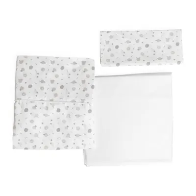 Set lenjerie din bumbac pentru patut Chicco Next2Me Forever, Conffeti, 0 luni+