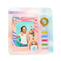 Set Decorativ Foto "Summer Vibes" – Ramă, Mini Cleștișori Colorati și Sfoară Aurie
