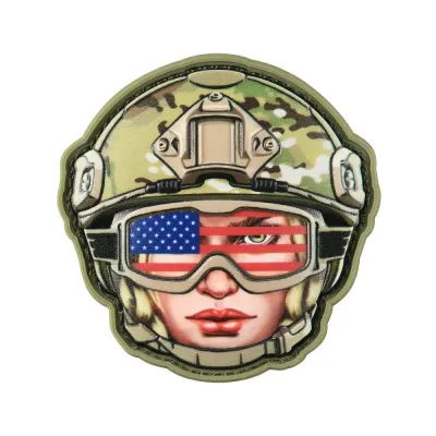 Patch emoji M-TAC U.S.A. girl 3d velcro PVC - Default Title