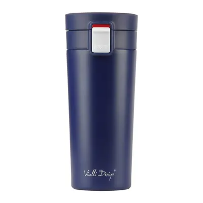 Cană termică Vialli Design Fuori, 400 ml, albastru-închis