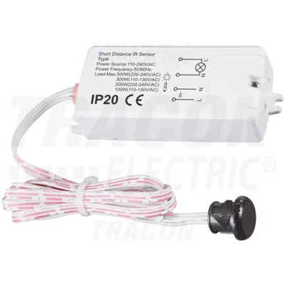 Detector de miscare, distantăscurtă, actionare cu mânan230 V, 50 Hz, 500/200 W, 5-6 cm
