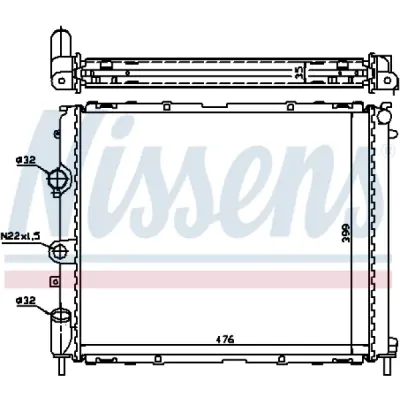 Radiator, racire motor NISSENS 63855A