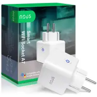 Priza inteligenta Nous A7, Wi-Fi, 16 A/3680W, protectie supratensiune, control vocal, Google Assistant, amazon alexa 5907772033463