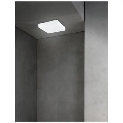 Corp de iluminat pentru baie CUBE Alb Opal Sticla & Alb Metal LED E27 1x12W IP44 Fara bec