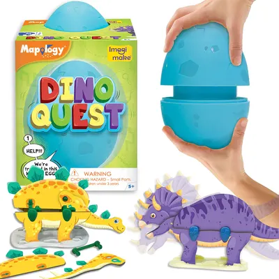 Joc de constructie - Ou de dinozaur - Albastru