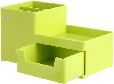 Organizator pentru birou Deli Rio - EZ25150, cu 3 compartimente, verde