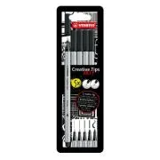 Carioca Stabilo Crativ Tips, negru, 5 bucati/set