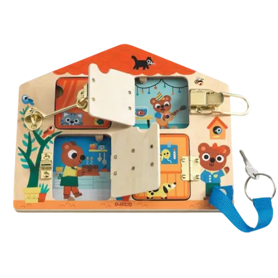 Joc interactiv cu sisteme de închidere pentru copii, Cabanalock, Djeco 01659