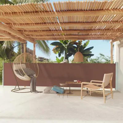 Gossi copertina laterala retractabila de terasa, maro, 117x600 cm