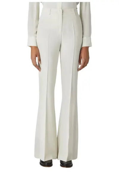Pantaloni dama - Lana/Viscoza - Ecru