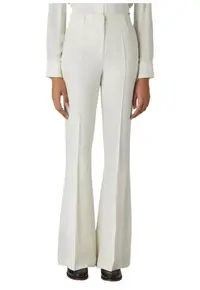 Pantaloni dama - Lana/Viscoza - Ecru -