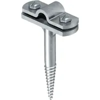 Cable bracket with crossbar Rd 8−10 mm, with wood screw thread | Type 176 A 150