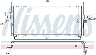 Radiator clima AC NISSAN ALMERA I 1.4 1.6 2.0D intre 1995-2000