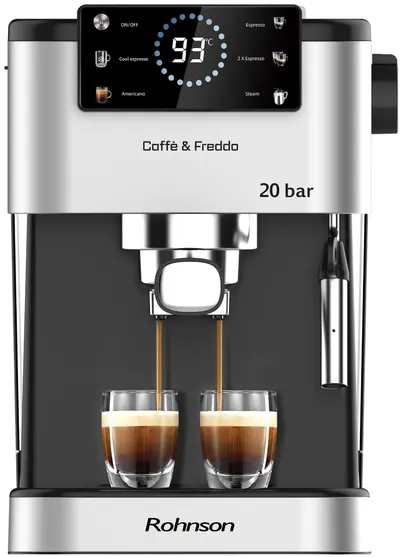 Aparat de cafea Rohnson - R -98028, 20 bar, 1.5 l, argintiu/negru