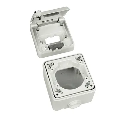 Doza IP44 LINE, PT, cu incuietoare, RAL7035