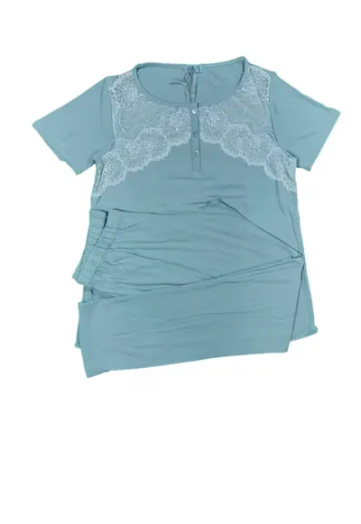Pijamale dama maneci scurte 8756 - Verde