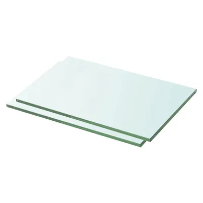 vidaXL Rafturi, 2 buc., 30 x 15 cm, panouri sticlă transparentă